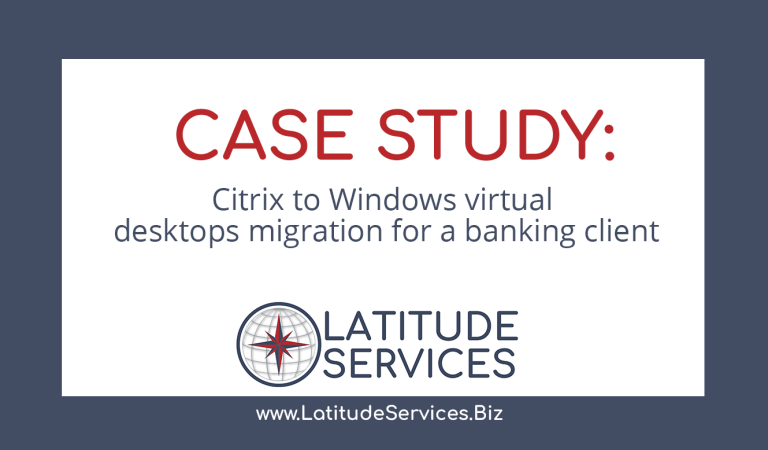 Citrix to Windows virtual desktops migration for a banking client