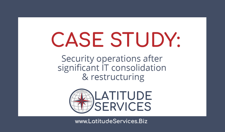 Updating security operations after significant IT consolidation and restructuring